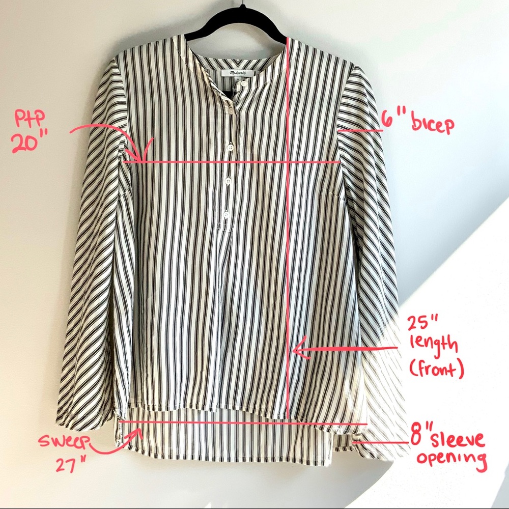 Madewell Striped Bell Sleeve Blouse